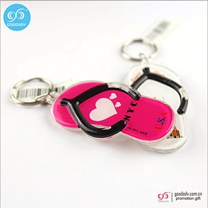 Beautiful fashion promotional key ring custom acrylic clear plastic keychain