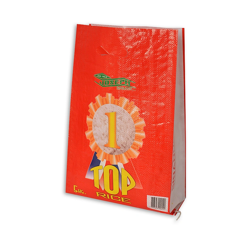 High quality red printing rice bags 25kg,rice packing bag for sale