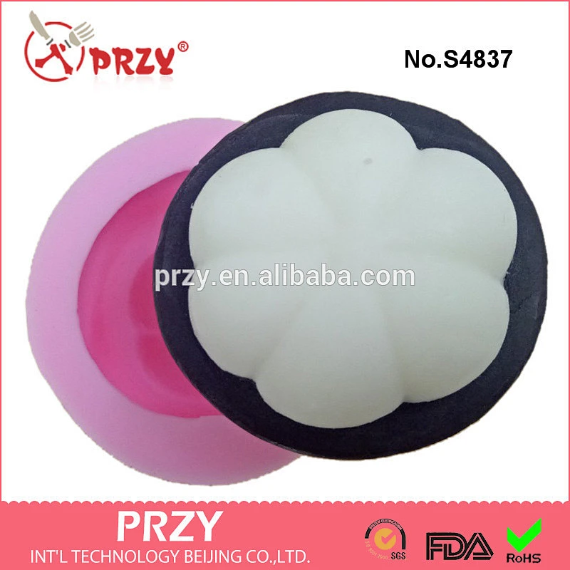 S4837 Mangosteen shape soap mould fruit silicone soap mold candle mold 3D chocolate mold