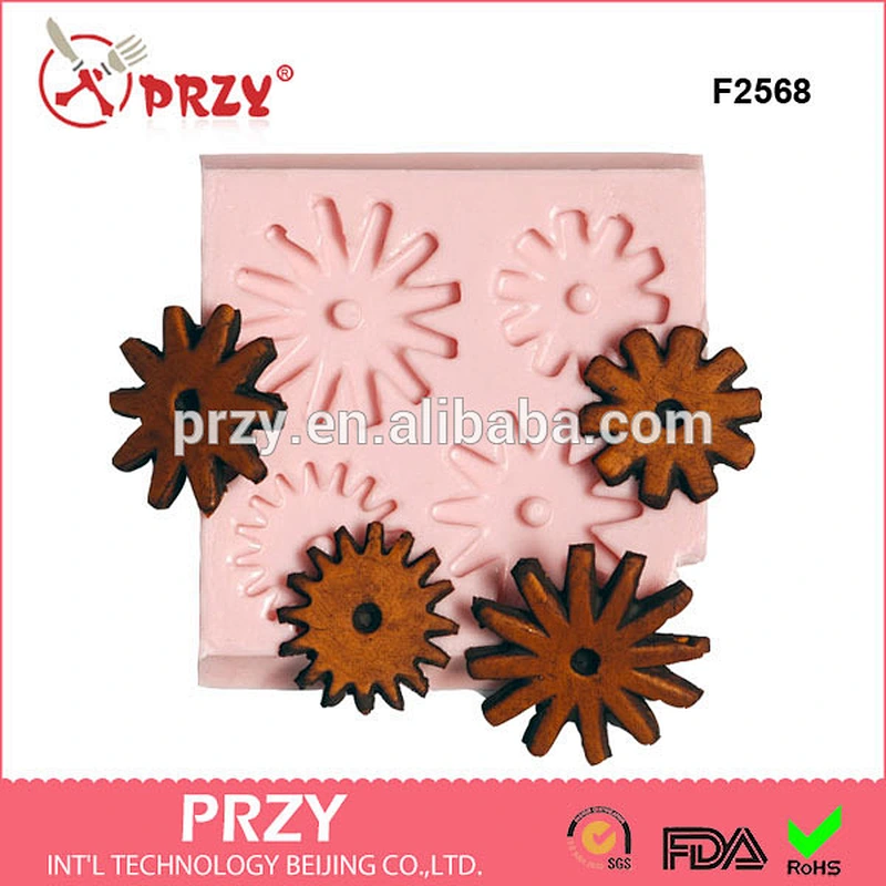 F2568 Spur Rowel Mold Western silicone Fondant mold silicone mold