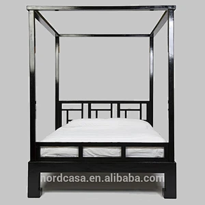 reclaimed elm wood antique style chinese canopy bed