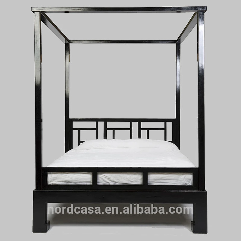 reclaimed elm wood antique style chinese canopy bed