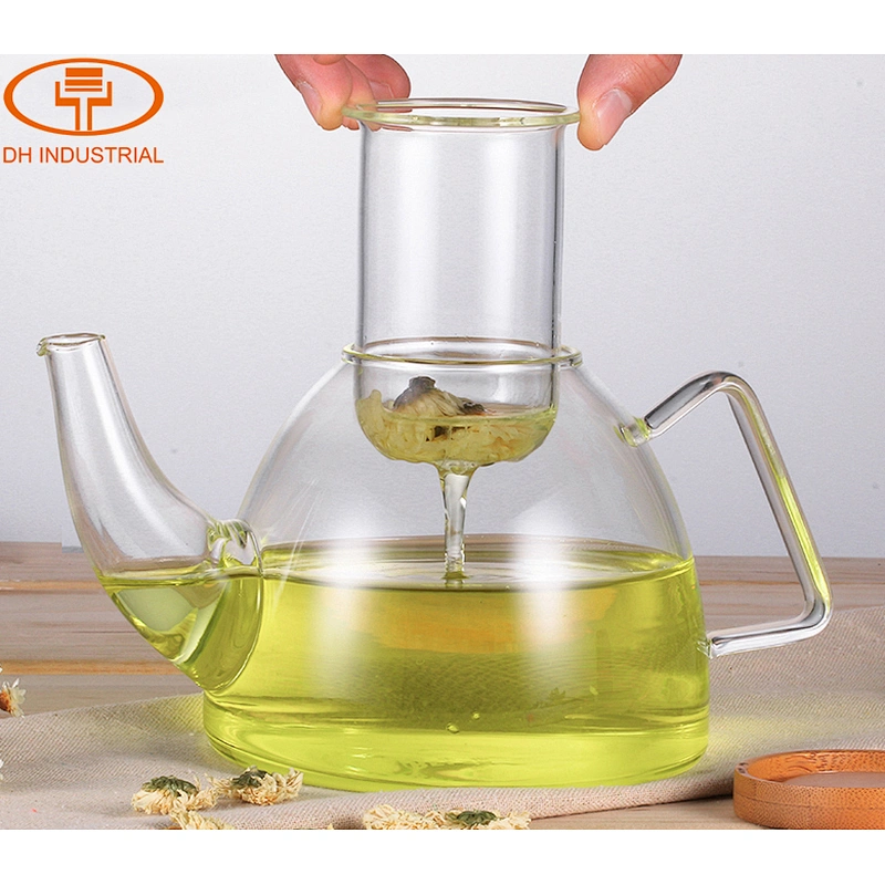 hot selling products borosilicate glass tea kettle with filter