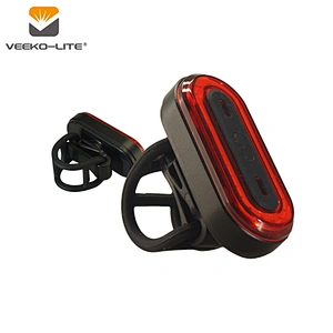 Mountain bike helmet light  3.7V 400MAh li-ion Battery red light USB recharging COB bicycle light