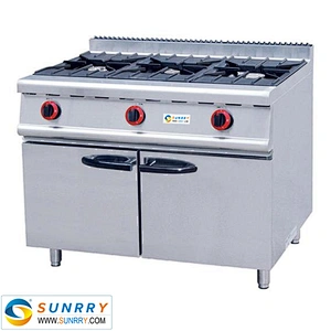 Hot sale ceramic infrared propane gas 3 burner with cabinet factory