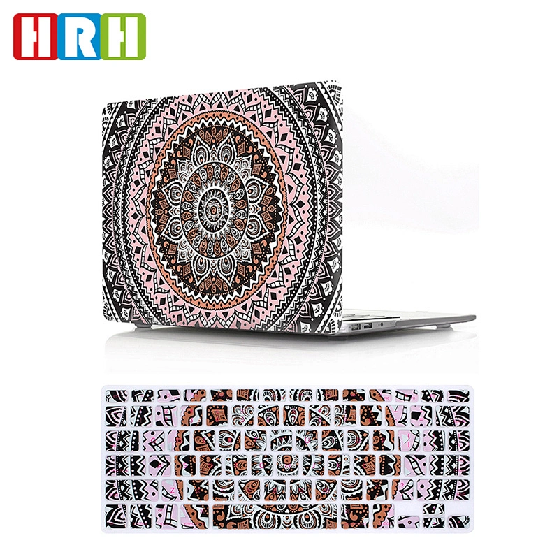 2 In 1 Mandala Flower silicone case Hard Case Cover and Matching Keyboard Cover for MacBook Air Pro Retina for macbook pro 17