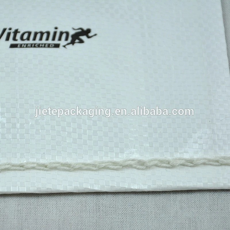 Agriculture and industrial use 100% new pp material recyclable polypropylene fabric bag packaging wheat flour, kind powder 50kg