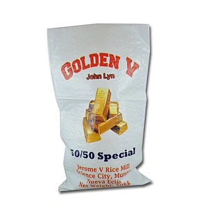 Durable using white high quality pp woven bopp rice bag 10kg 25kg 50kg