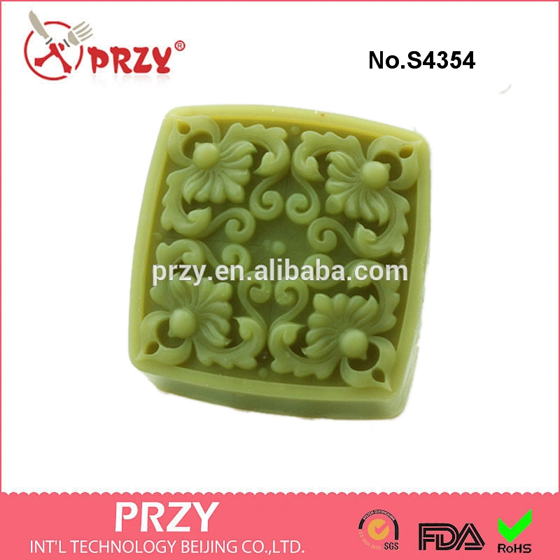 S4350 DIY leaf square shaped silicone soap mold handmade soap mold can be customized