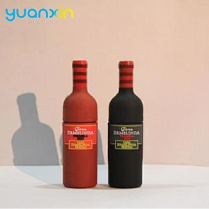 3D winebottle shape USB flash drive custom logo