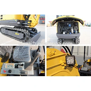 CE Mini excavator with 3-cylinder engine triple pump 0.08 bucket capacity for sale