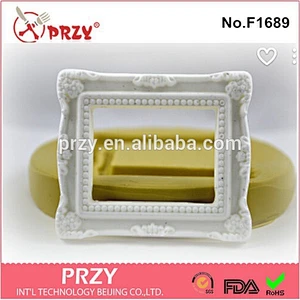 2015 hotsale Floral Frame fondant silicone cake mold