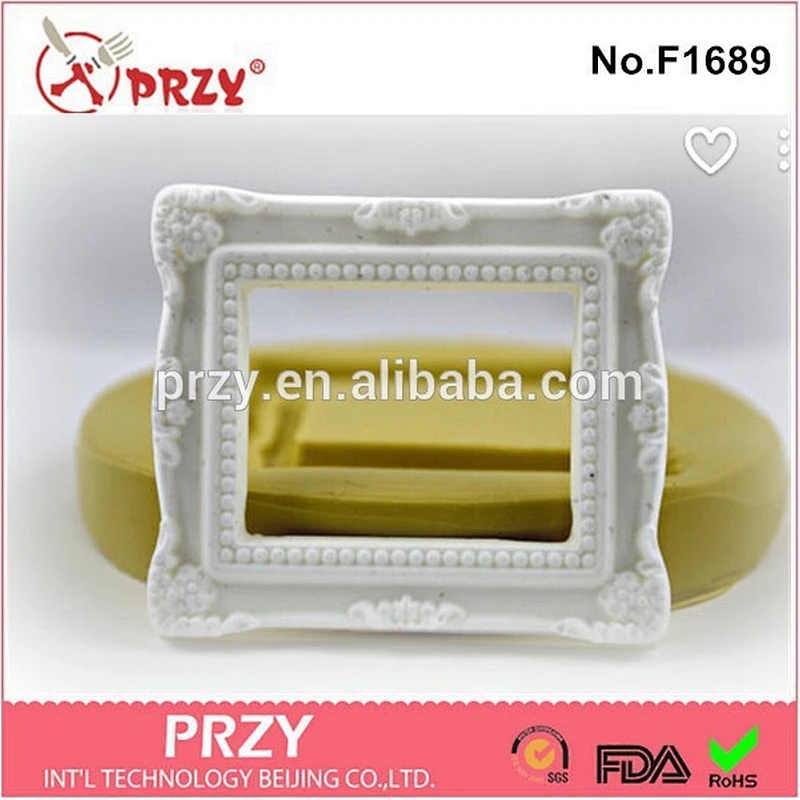 2015 hotsale Floral Frame fondant silicone cake mold