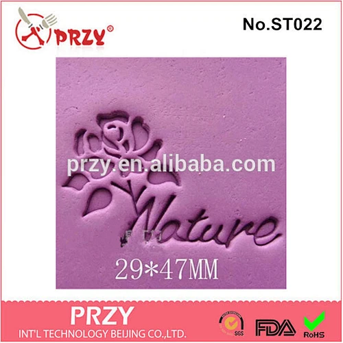 ST022 PRZY handmade diy natural rose shape soap stamp