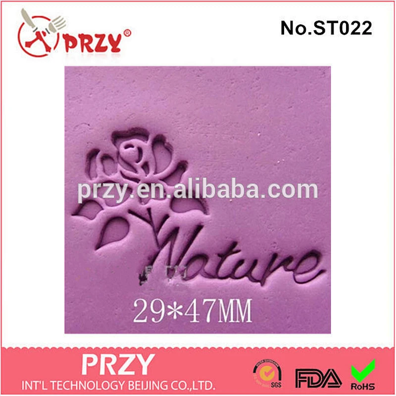 ST022 PRZY handmade diy natural rose shape soap stamp