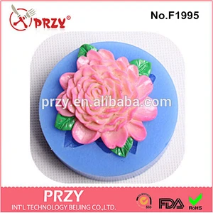F1995 przy flower shape fondant silicone bead mold for cake decoration