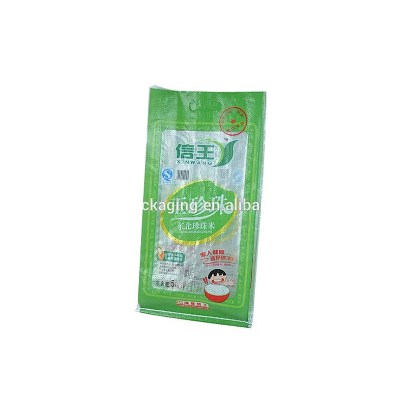 Attractive price printed laminated 10kg transparent pp woven bag for packaging rice
