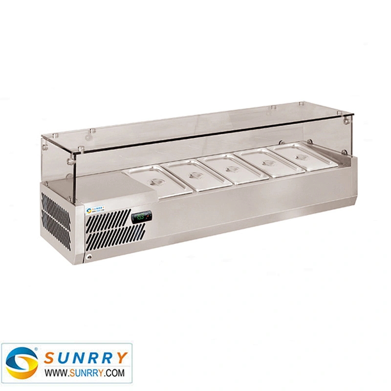 Counter Top Salad Table Table Top Salad Bar Salad Prep Table 4 Pans (SY-RST4GN SUNRRY)