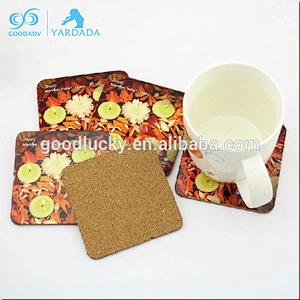 New products Customized MDF cork coasters Coffee drinks coasters promotional wooden coaster