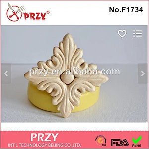 2015 hotsale Square Leaf Medallion Banner silicone cake mold