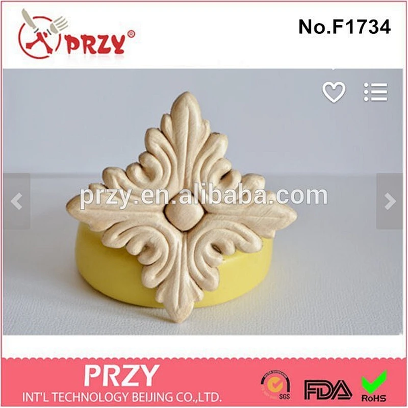 2015 hotsale Square Leaf Medallion Banner silicone cake mold
