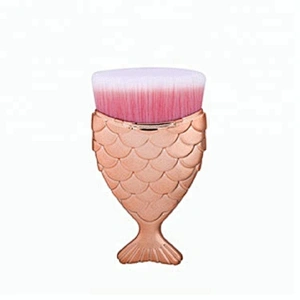 Wholesale Fish Shape Design 4pcs Makeup Foundation Brush Set Custom Logo