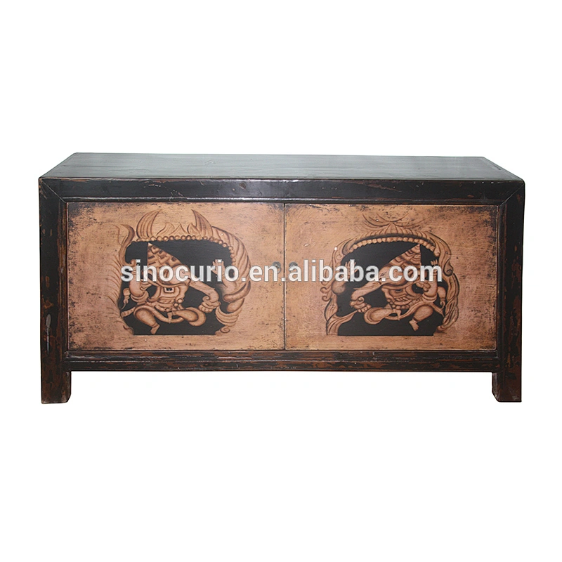 wholesale furniture china antique storage Mongolia painted cabinet