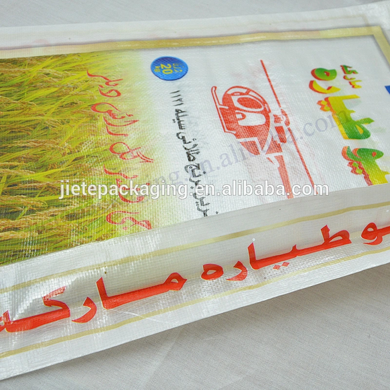 100% New material plastic 20kg pp woven rice bag for packing grain, corn, wheat, seed,bran,flour