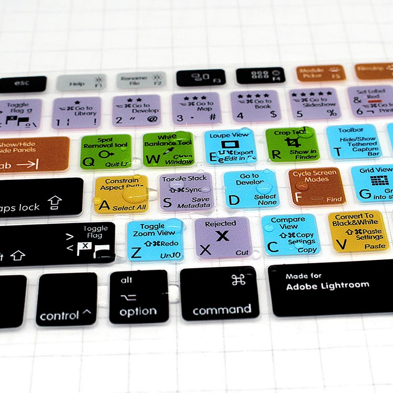 Eco-friendly Products for Ado be lightroom silicone cover Shortcuts Keyboard Protector for macbook pro 13 cover