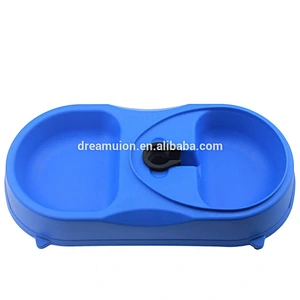 Water Bowl Pet Food Feeder Dog Cat Bird Cup Feeding Plastic Round Dish Dispenser