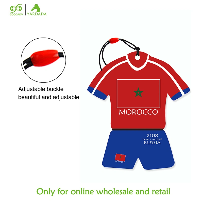 MOROCCO World Cup ball clothing shape, car fragrance paper, novelty design gift in stock