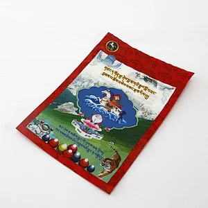 PE transparent color printing self-sealing food bag for beef packaging