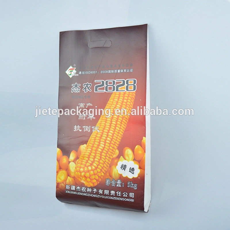 non woven fabric shopping bag for packing rice, seed, corn with color printing