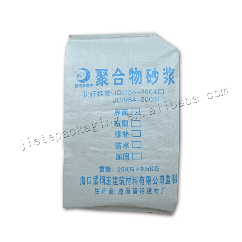 Cheap printing and bopp laminated 25kg plastic white cement packing bag for self-closed