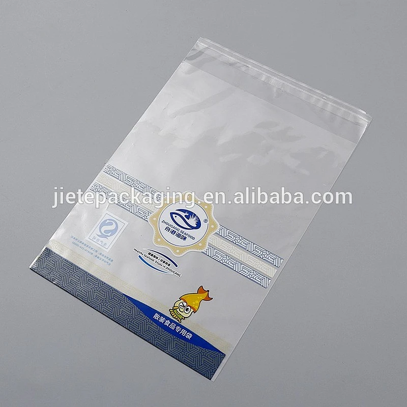 good quality transparent color printing PE food bag