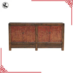 chinese antique rustic & distressed lacquered storage furniture