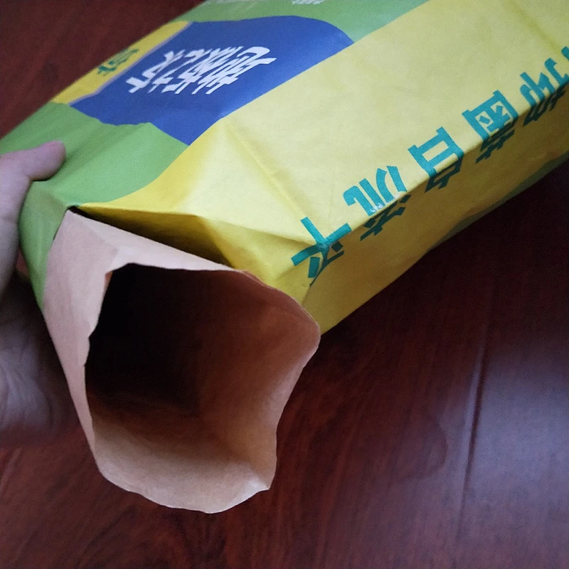 10kg 20kg kraft paper block bottom valve bag for Ceramic tile adhesive putty powder cement