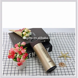 2018 Novelty Water Bottle Vacuum Cup Stainless Steel Vacuum Flask Plastic Cup with Lid