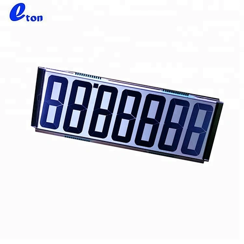 Segment LCD Monitor 7Digits Panel Replacement TN LCD Screen