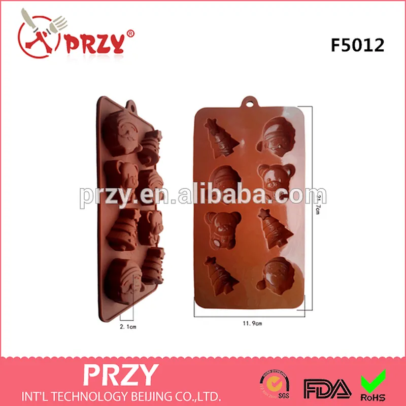 Santa/bear/Christmas tree silicone chocolate mold