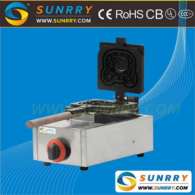 Bear shape waffle machine gas waffle machine