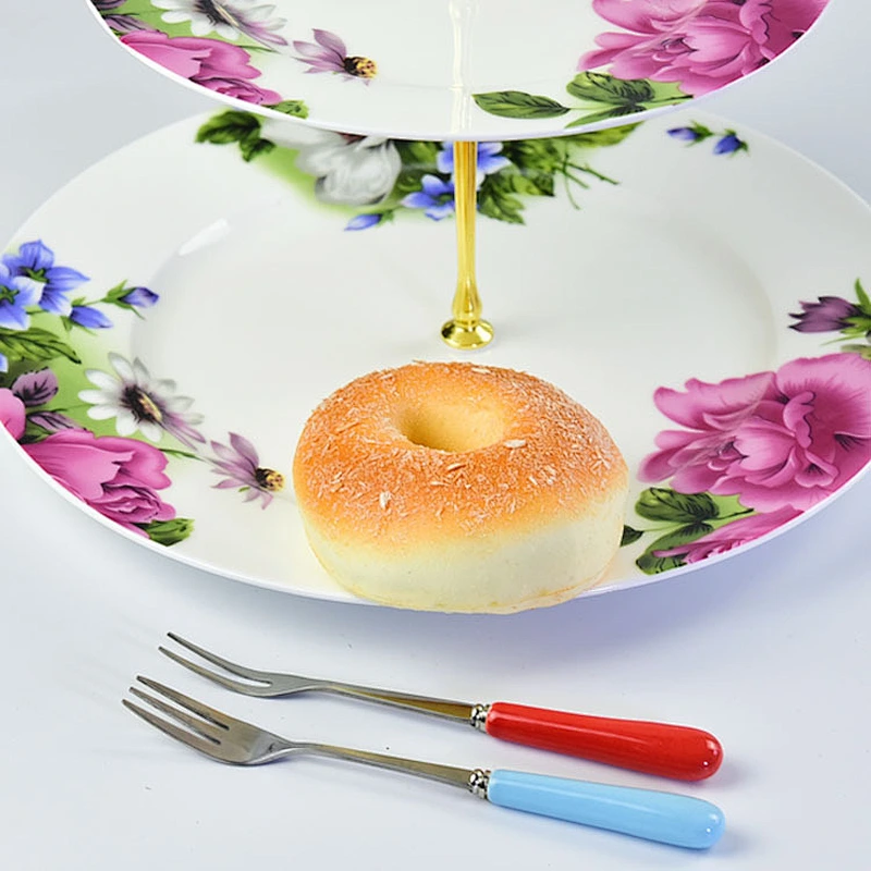 Ceramic Purple flower dish cake plate series for celebration
