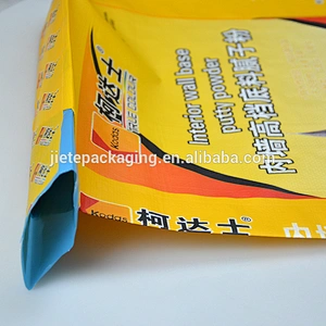 Accept custom order square bottom self closes pp woven fabric valve cement bags