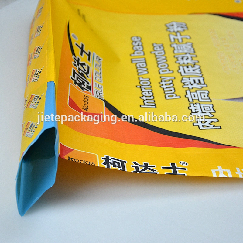 Accept custom order square bottom self closes pp woven fabric valve cement bags