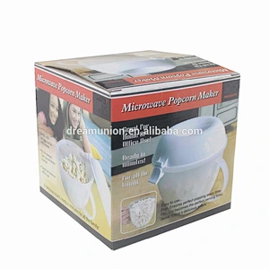 MICROWAVE POPCORN MAKER SERVING BOWL MACHINE POP CORN COOKER FAT FREE NO OIL Popular