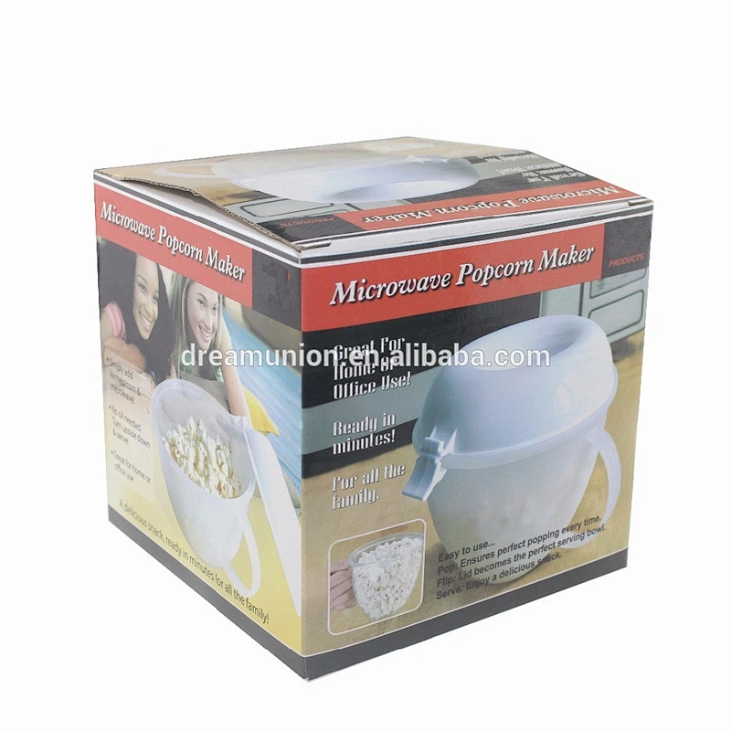MICROWAVE POPCORN MAKER SERVING BOWL MACHINE POP CORN COOKER FAT FREE NO OIL Popular