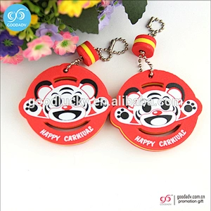 Guangzhou keychain manufacturers low price custom logo eva foam plastic key holders