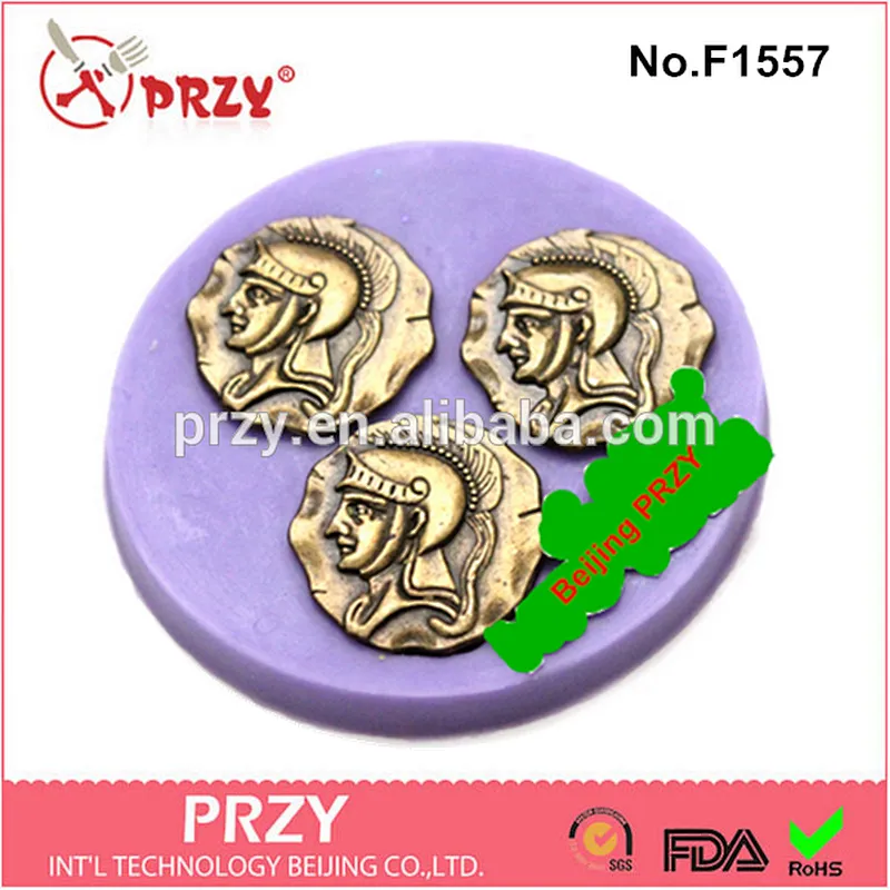 F1557 Eco-friendly gladiator cupcake silicone cake pop molds