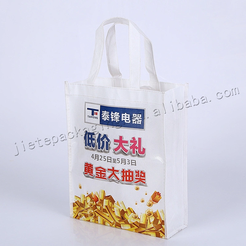 High quality customized stand up white pp non woven shopping bag