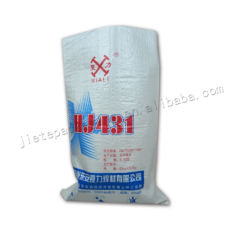 Factory sale professional white plastic laminated 25kg pp cement bag